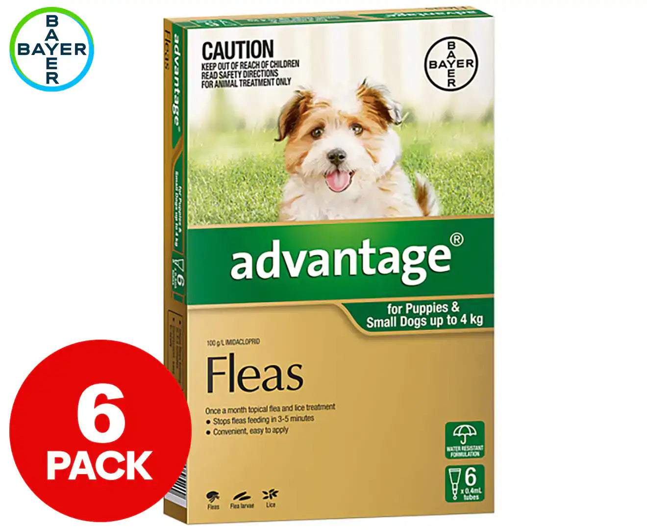 Flea Treatment for Dogs 0-4Kg 6Pk