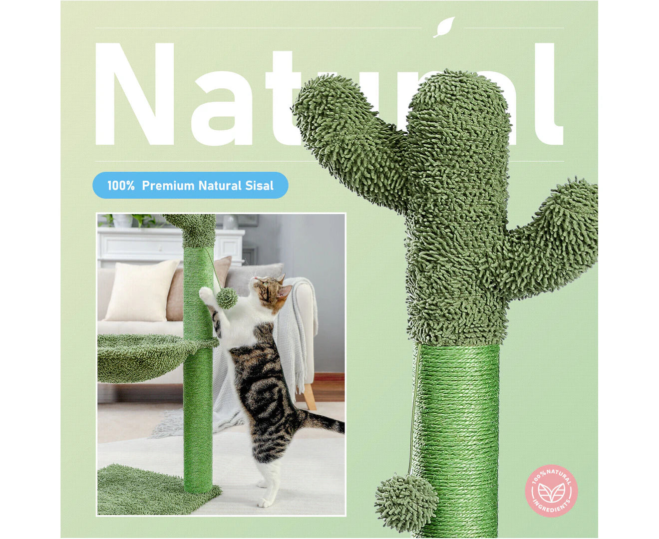 Road Cat Tree Tower Scratching Post Scratcher Wood Condo House Bed Cat Toys 93.5Cm