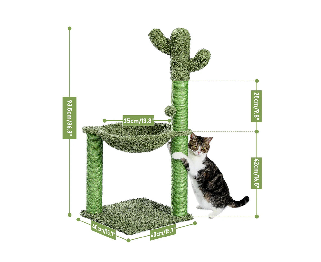 Road Cat Tree Tower Scratching Post Scratcher Wood Condo House Bed Cat Toys 93.5Cm