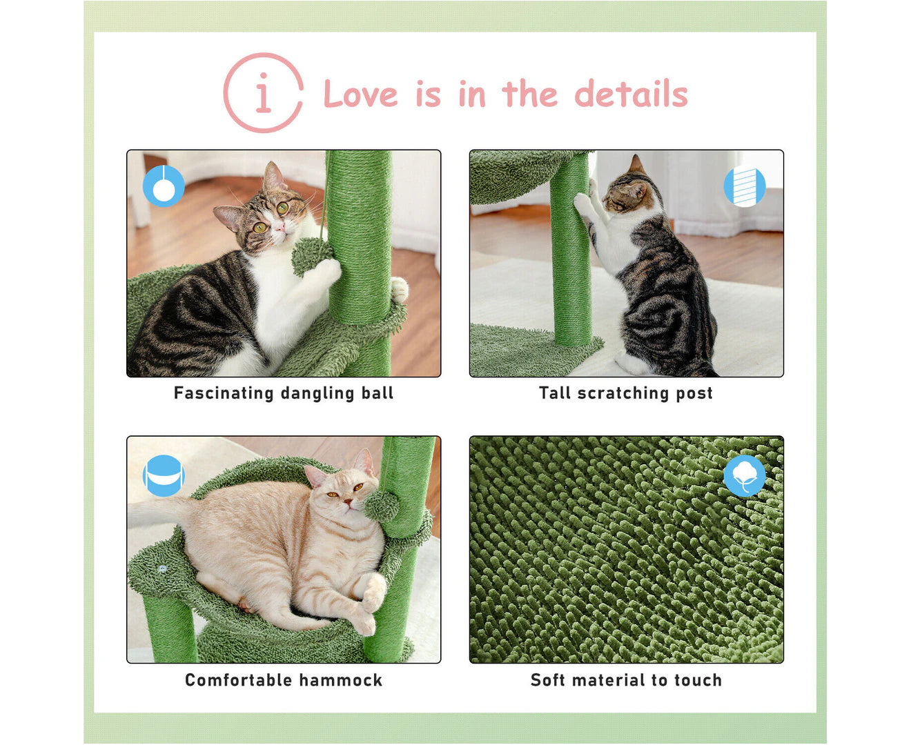 Road Cat Tree Tower Scratching Post Scratcher Wood Condo House Bed Cat Toys 93.5Cm