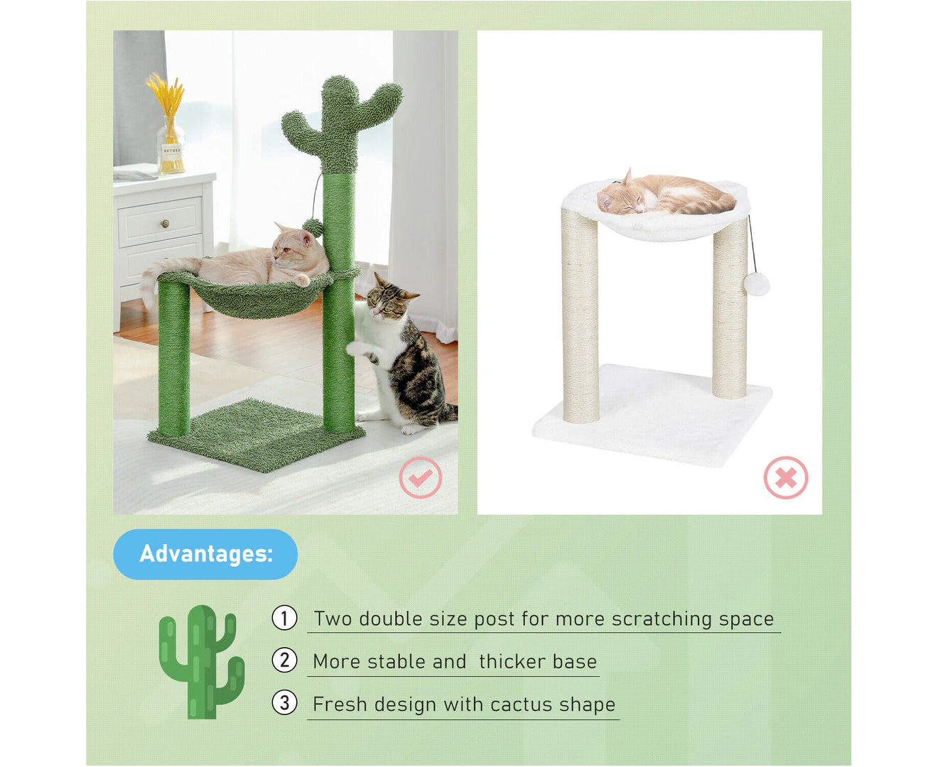 Road Cat Tree Tower Scratching Post Scratcher Wood Condo House Bed Cat Toys 93.5Cm