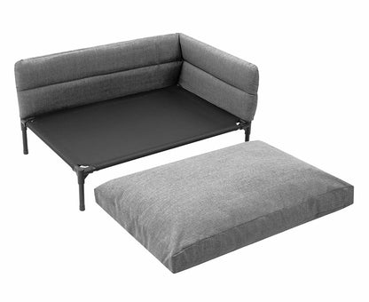 Large Elevated Pet Sofa/Bed - Grey/Black