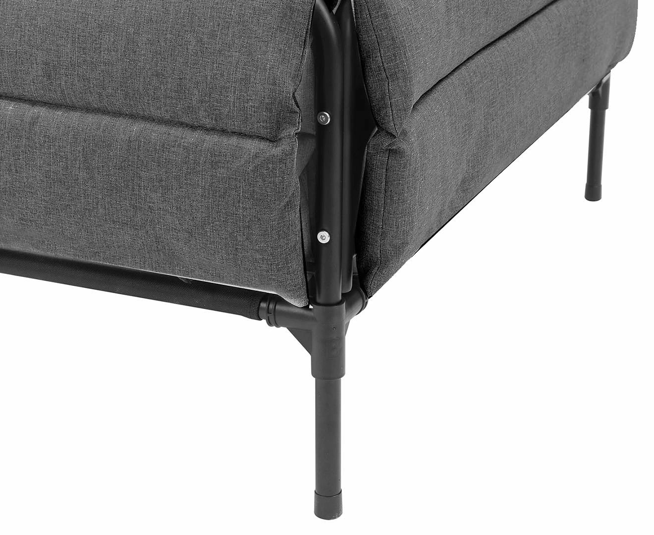 Large Elevated Pet Sofa/Bed - Grey/Black