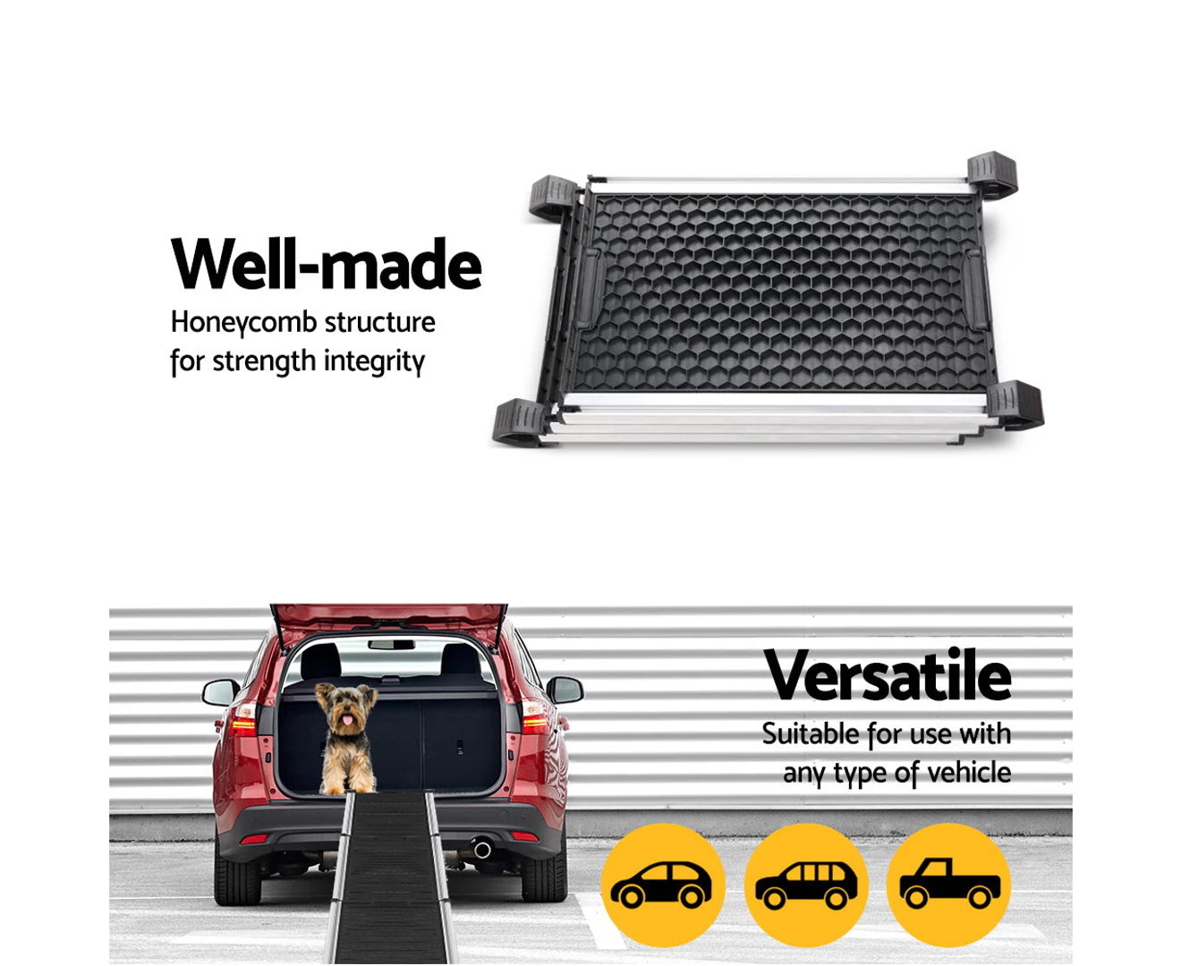I.Pet Dog Ramp Pet Stairs Steps Car SUV Foldable Portable Ladder Adjustable