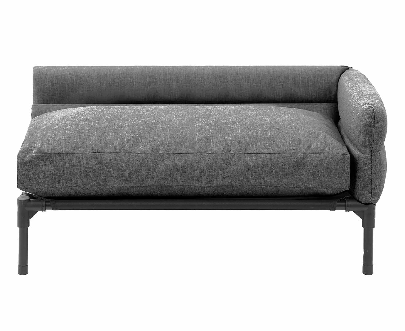 Large Elevated Pet Sofa/Bed - Grey/Black