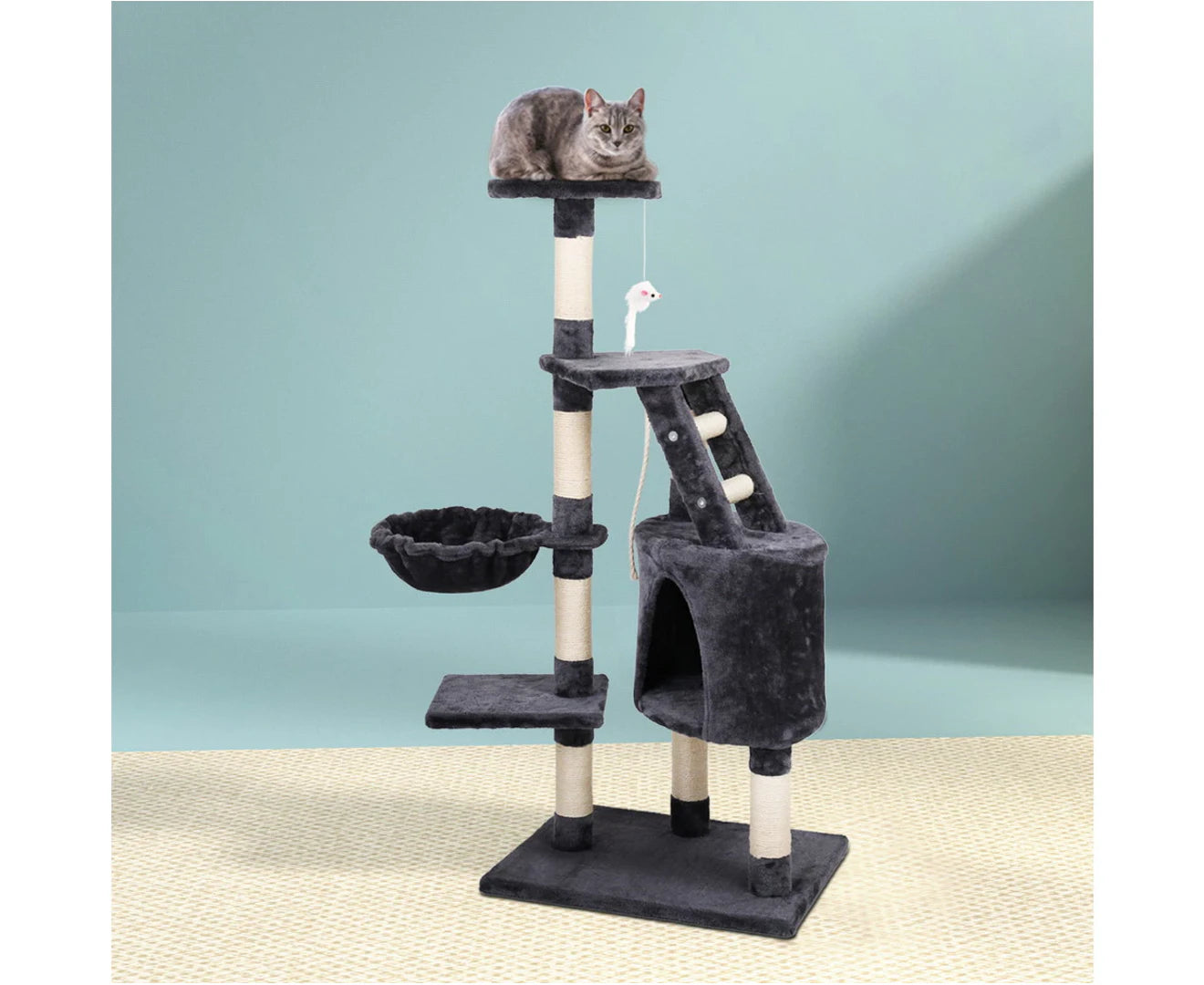 I.Pet Cat Tree 120Cm Tower Scratching Post Scratcher Wood Condo House Bed Toys